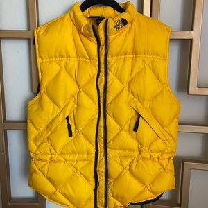 Vintage Yellow North Face Goose Down Puffer Vest Mens Womens Unisex M-L